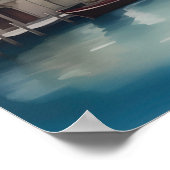 Aquarellmalerei Venezianische Maske für Frauen II Poster (Ecke)