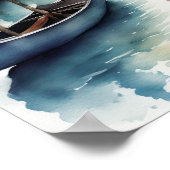 Aquarellmalerei Venezianische Maske für Frauen III Poster (Ecke)