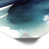 Aquarellmalerei Venezianische Maske II Poster (Ecke)