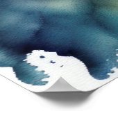 Aquarellmalerei Venezianische Maske IX Poster (Ecke)