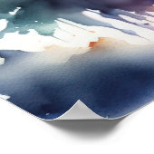 Aquarellmalerei Venezianische Maske Poster (Ecke)