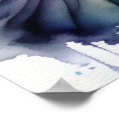 Aquarellmalerei - Venezianische Maske VI Poster (Ecke)