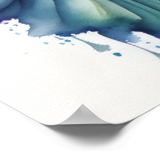 Aquarellmalerei - Venezianische Maske VII Poster (Ecke)