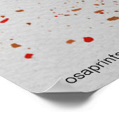 Aquarellmalerei Verzweigung rote Blüten asian Poster (Ecke)