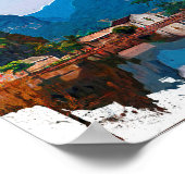 Aquarellmalerei Vietnam Poster (Ecke)