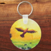 Aquarellmalerei Vintager Adler, der in den Schlüsselanhänger (Vorderseite)