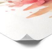 Aquarellmalerei von Bouganvillea in Pot Pink II Poster (Ecke)