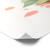 Aquarellmalerei von Bouganvillea Pot Pink III Poster (Ecke)