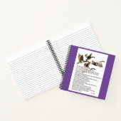 Aquarellmalerei von Gänsen + Mary Oliver Gedicht Notizblock (Innenseite)