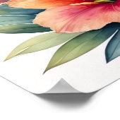 Aquarellmalerei von Gladiolas IX Poster (Ecke)