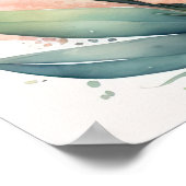 Aquarellmalerei von Gladiolas Poster (Ecke)