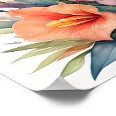 Aquarellmalerei von Gladiolas X Poster (Ecke)