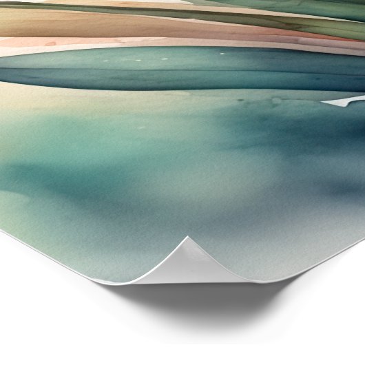 Aquarellmalerei von Gladiolas XI Poster (Ecke)