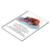 Aquarellmalerei von Jungtieren und Meldung von Hei Notizblock (Linke Seite)