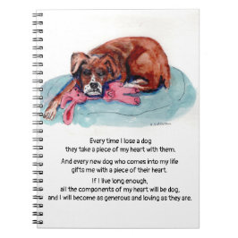 Aquarellmalerei von Jungtieren und Meldung von Hei Notizblock