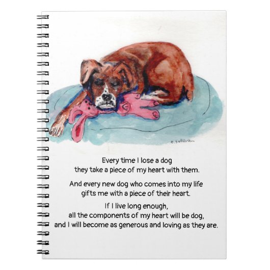 Aquarellmalerei von Jungtieren und Meldung von Hei Notizblock (Vorderseite)