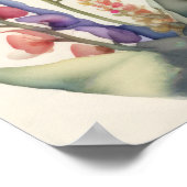 Aquarellmalerei von Snapdragons Poster (Ecke)