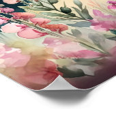 Aquarellmalerei von Snapdragons Poster (Ecke)