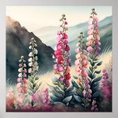 Aquarellmalerei von Snapdragons Poster (Vorne)