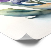 Aquarellmalerei von Snapdragons Poster (Ecke)