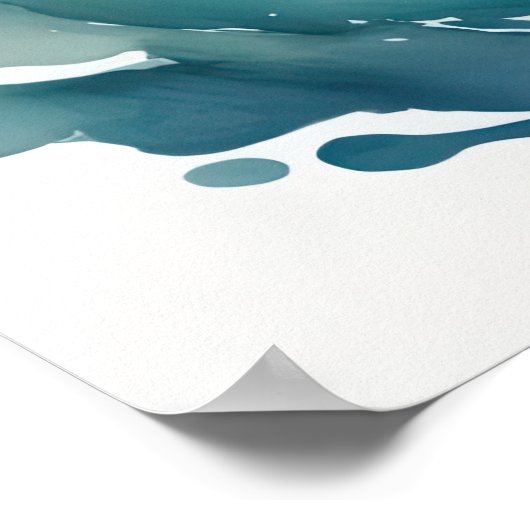 Aquarellmalerei Wasser Nymph Poster (Ecke)