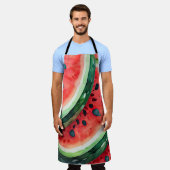 Aquarellmalerei Watermelon Schürze (Getragen)