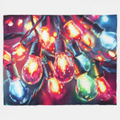 Aquarellmalerei Weihnachten Weihnachtsfeiertag Str Fleecedecke (Vorderseite (Horizontal))