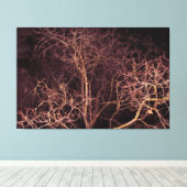 Aquarellmalerei Winterbaum bei Nacht Leinwanddruck (Insitu (Holzboden))