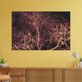 Aquarellmalerei Winterbaum bei Nacht Leinwanddruck (Insitu (Wohnzimmer))