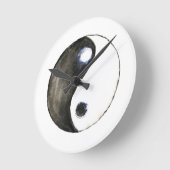 Aquarellmalerei Yang Symbolkunst Runde Wanduhr (Winkel)