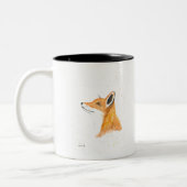 Aquarellmalerei Zweifarbige Tasse (Links)