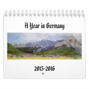 Aquarellmalereien der deutschen Landschaften Kalender