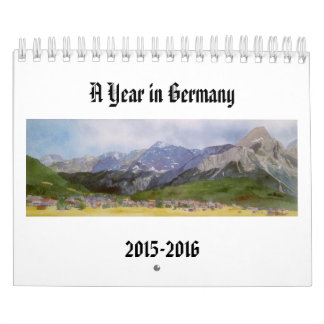 Aquarellmalereien der deutschen Landschaften Kalender