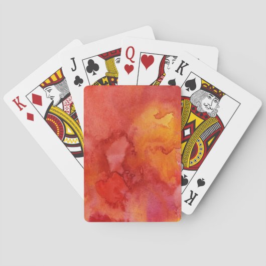 Aquarellmalereihintergrund Spielkarten (Rückseite)