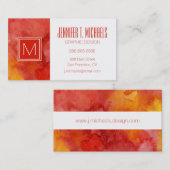 Aquarellmalereihintergrund Visitenkarte (Vorne/Hinten)