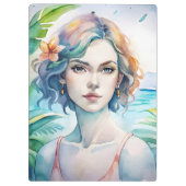 Aquarellmalerin hübsch klemmbrett (Rückseite)