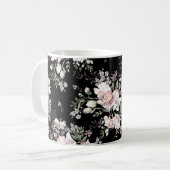 Aquarellmales, nahtloses Muster mit Beau Kaffeetasse (Vorderseite Links)