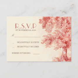 Aquarellmalt Baumhochzeit RSVP-Karten RSVP Karte