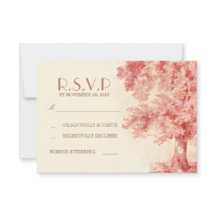 Aquarellmalt Baumhochzeit RSVP-Karten