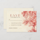 Aquarellmalt Baumhochzeit RSVP-Karten RSVP Karte (Vorne/Hinten)