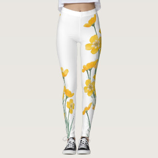 Aquarellmalte Butterblumen-Blüte Leggings