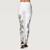 Aquarellmalte Stiefmütterchenblume Leggings (Rückseite)