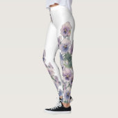 Aquarellmalte Stiefmütterchenblume Leggings (Links)