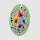 Aquarellmalte Wildblumen Ornament (Vorderseite)