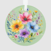 Aquarellmalte Wildblumen Ornament (Rückseite)