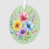 Aquarellmalte Wildblumen Ornament (Vorderseite)