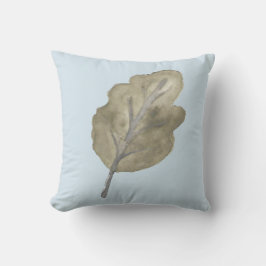 Aquarellmaltes Eichenholz Kunst Kissen