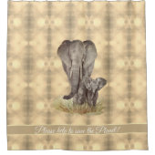 Aquarellmama und Baby-individuelle Name Duschvorhang (Vorderseite)