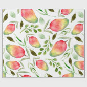Aquarellmangos | Muster | Obst Geschenkpapier (Flach)
