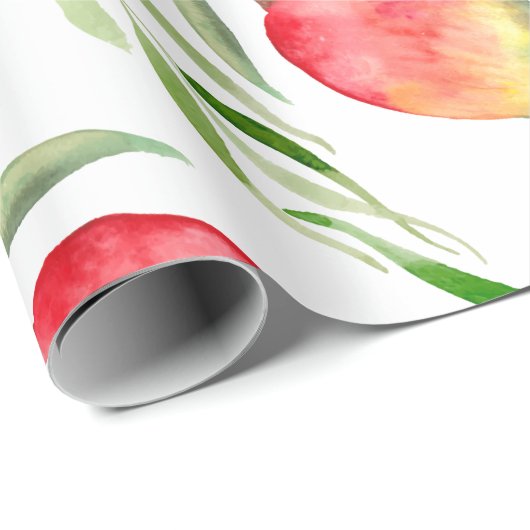 Aquarellmangos | Muster | Obst Geschenkpapier (Rolleneckpunkt)